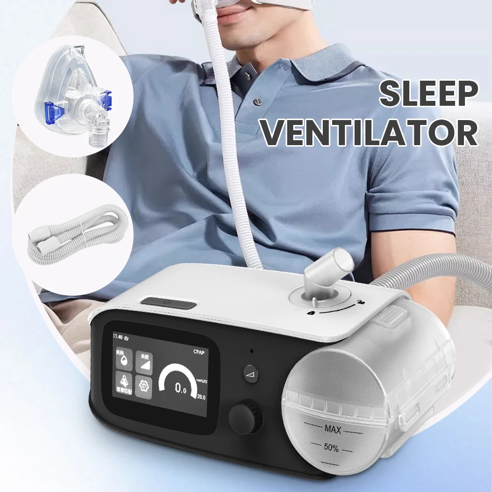 Фото Автоматическая машина CPAP APAP для домашнего/больнистого использования, лакомств апноэ во сне, храпа, 4–20 лПа, портативная портативность с 5 уровнями влажности, хранилище данных. №5