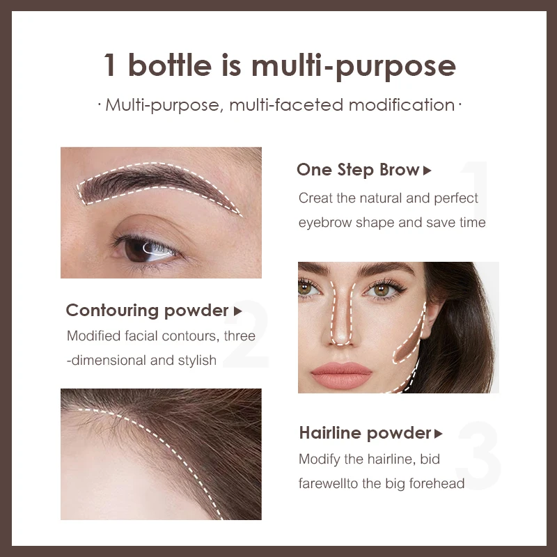 Пудра для волос водостойкая черная коричневая