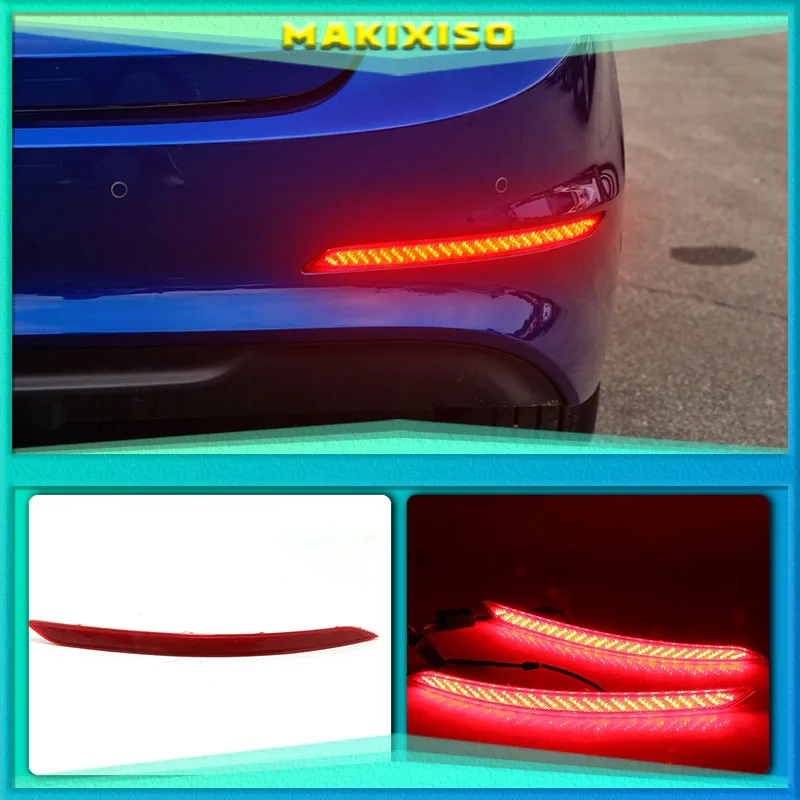 2pcs LED Rear Light Brake Lamp Taillight Back Fog Light Warning Light Reflector For Hyundai Elantra 2016 2017 2018 2019