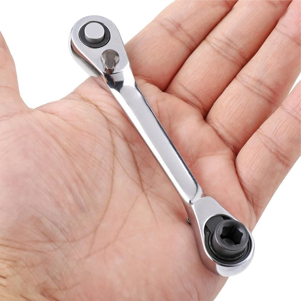 

Mini 1/4 Inch Double Ended Quick Socket Ratchet Wrench Rod Screwdriver Bit Tool Contain 1 X Ratchet Handle Lever Small Spanner