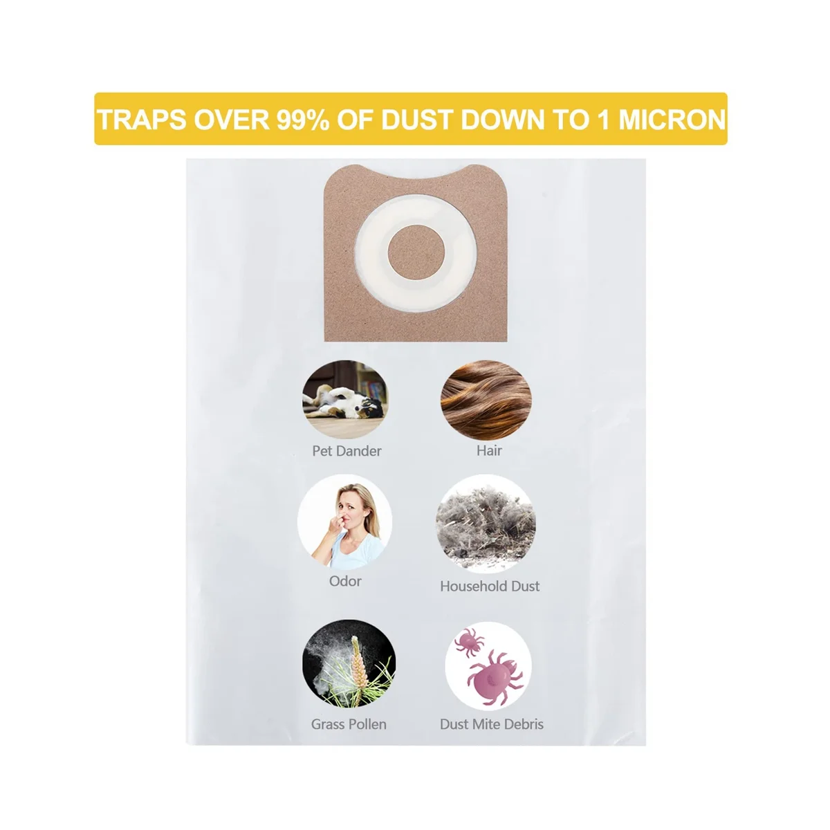 VF3502 Высокоэффективные мешки для пыли влажных/сухих пылесосов объемом от 12 до 16