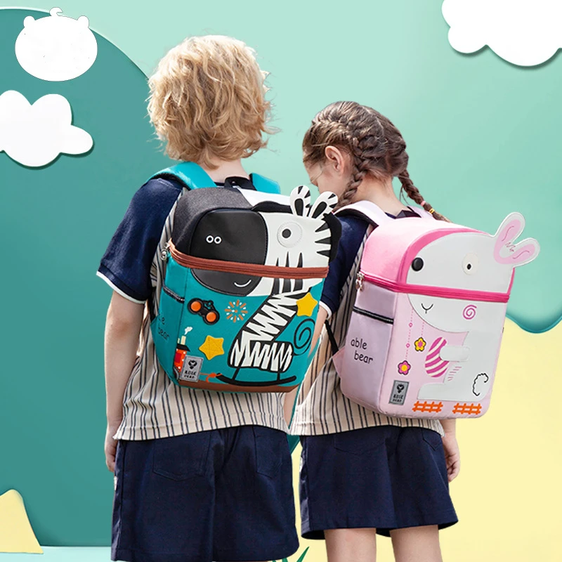 MRLD Children's Cartoon Animal Fashion Backpack Kids Cute Unicorn Schoolbag 3-5Years Student Bags Baby Boys Girls Light Backpack