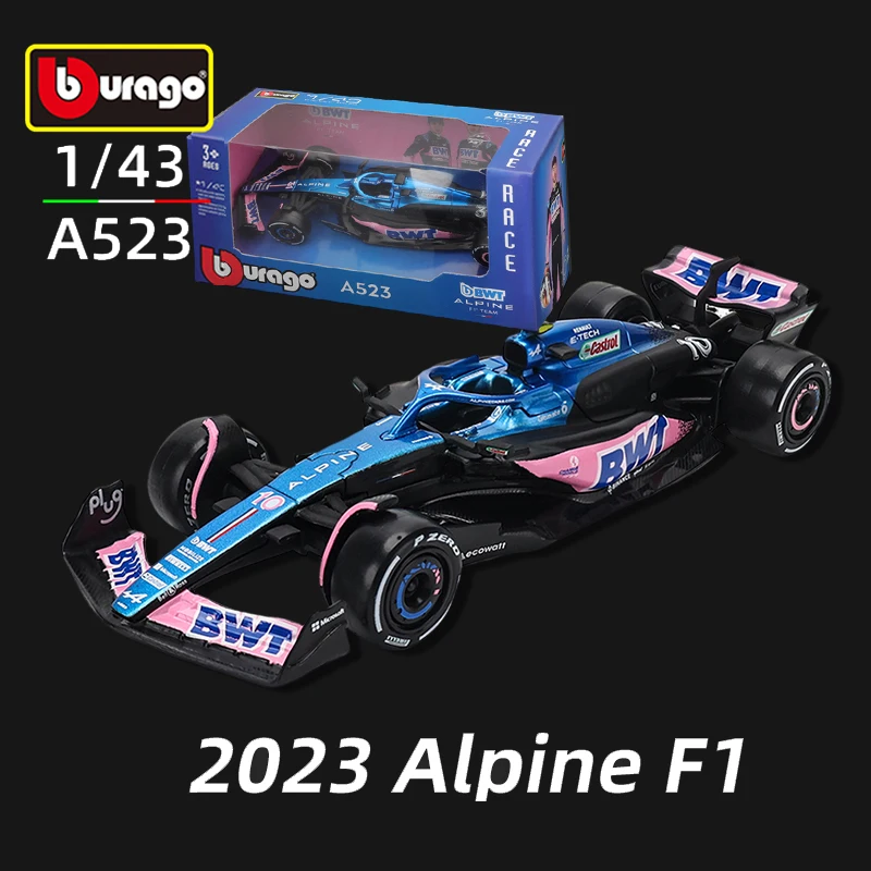Bburago Масштаб 1:43 Литая Под Давлением Модель BWT Alpine A523 F1 Игрушечный Автомобиль В