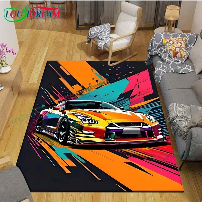 Модный 3D-игровой N-NFS Автомобильный ковер Декор комнаты Коврики для спальни