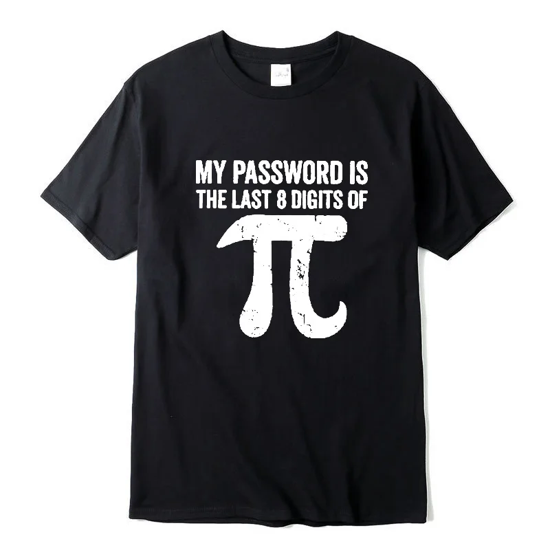 

Summer New Men High Quality T shirt Funny Pi Design Print Tshirt Loose Womens T-shirt Unisex O-neck Street Wild Hip Hop Tee Top