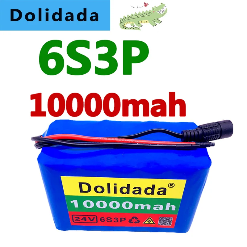 

100% новый 24 В 10 Ач 6S3P 18650 литиевый аккумулятор 25,2 в 10000 мАч Электрический велосипед мопед/Электрический/литий-ионный аккумулятор + зарядное ус...