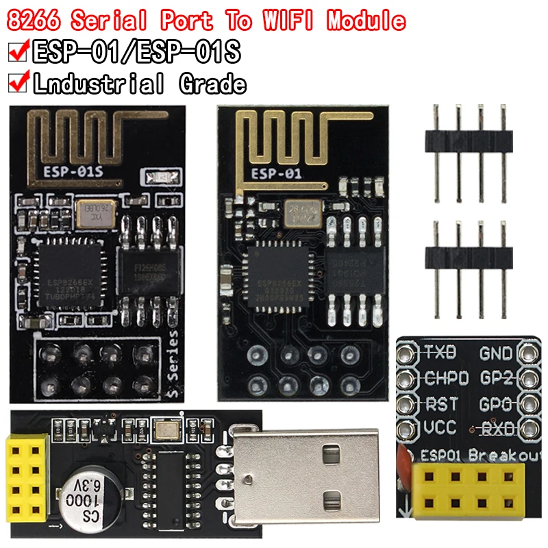 Адаптер программатора ESP01 UART GPIO0 ESP-01 ESP8266 CH340G USB к Последовательный беспроводной