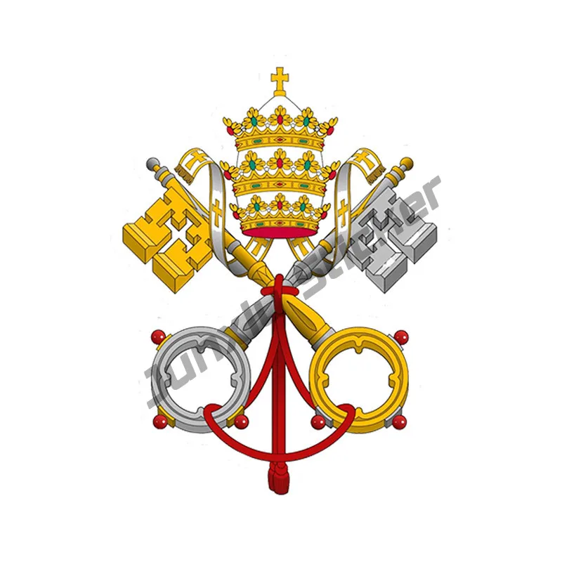 

Holy See Catholic Church Emblem Vinyl Car Sticker Styling See of Rome City Waterproof Scratch-Proof Car Accessories KK13*10cm