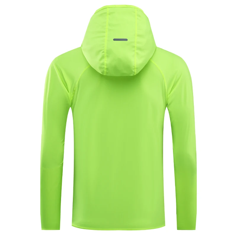 Men Outdoor Sport Jacket Casual Quick Dry Breathable Zipper Hooded Sweatshirts Fitness Training Jogging Running Hiking Hoodie