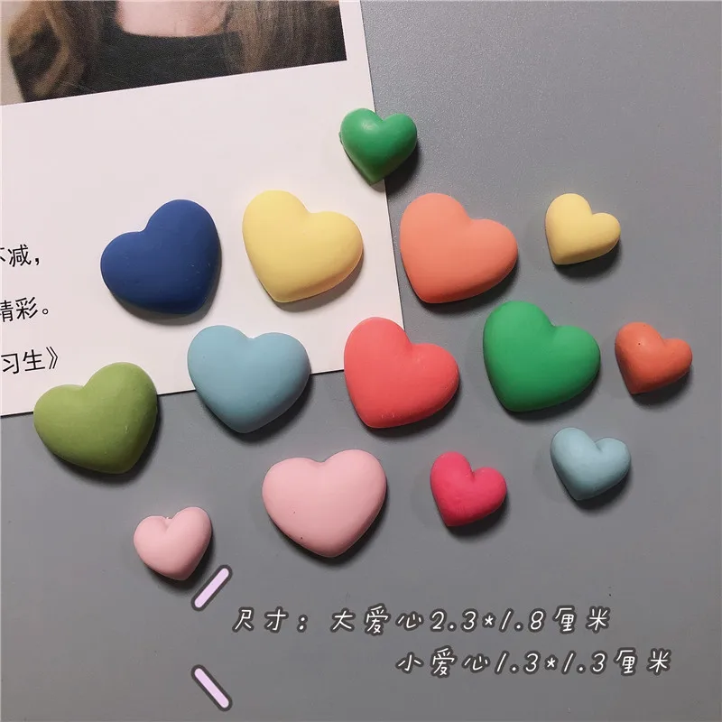 Симпатичная 3D Цветная Магнитная Наклейка В Форме Сердца Morandi Детский Магнит На