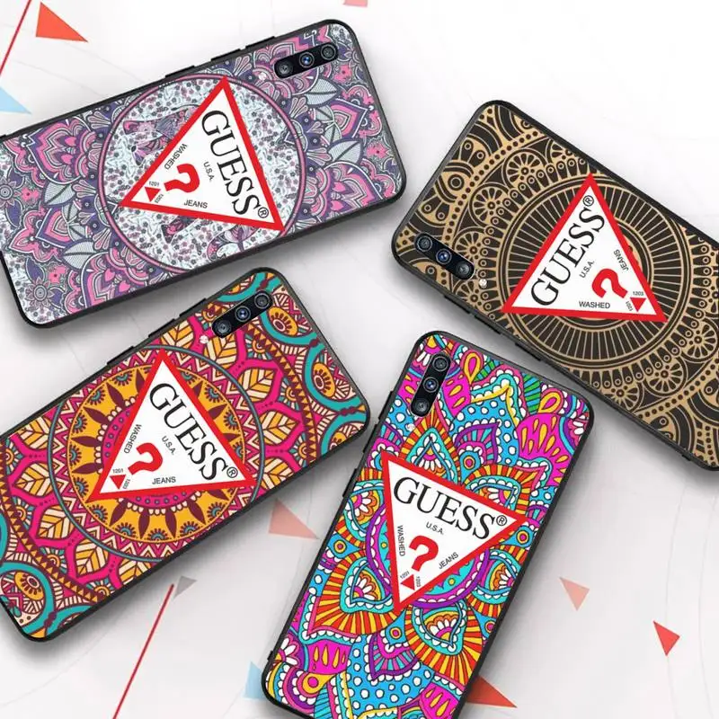 

Brand Guess Colorful Boho Mandala flowers Phone Case for Samsung Galaxy A51 30s a71 A21s A70 10 A30 Capa