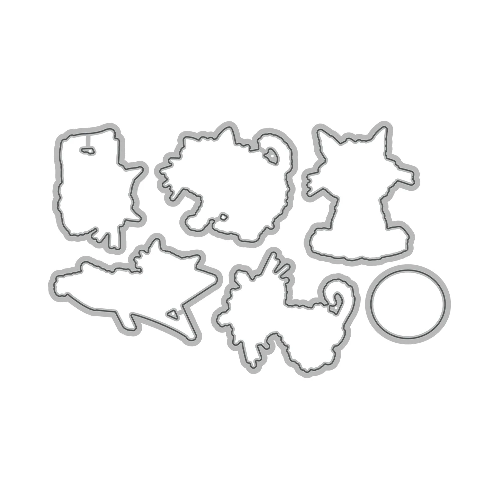 Забавные штампы для вырезания домашних животных и кошек прозрачные