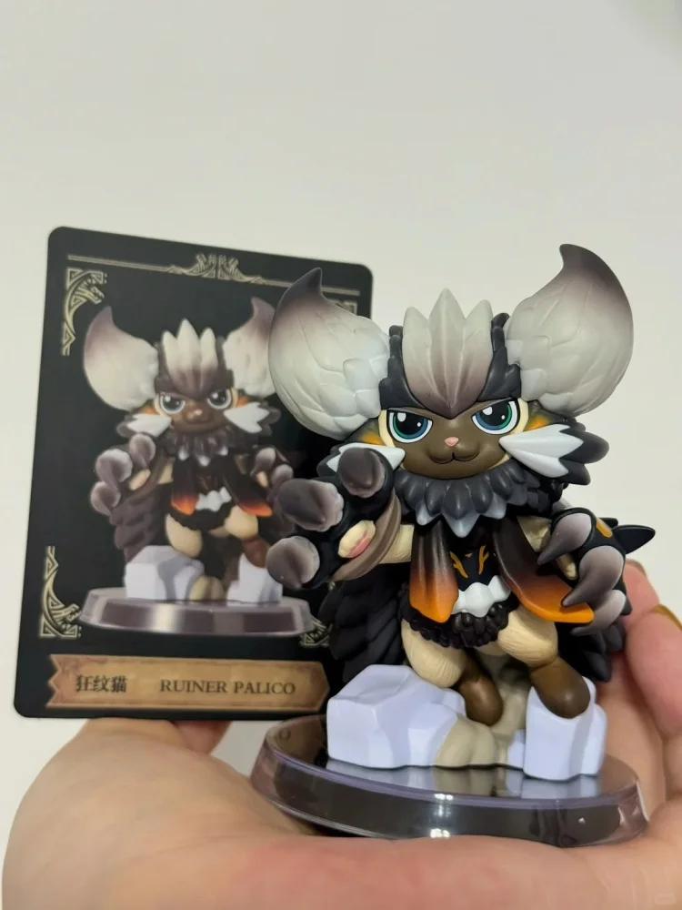 Фото Коллекционная фигурка Popmart Monster Hunter Felyne Blind Box Ruiner Palico: Модная игрушка, кавайная аниме-коллекция, коробки-сюрпризы №2