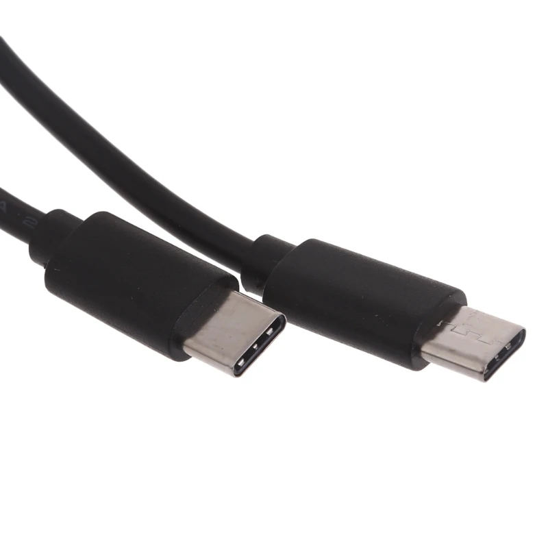 Зарядный кабель типа C с гнездом и двойным USB-разъемом позволяет заряжать два