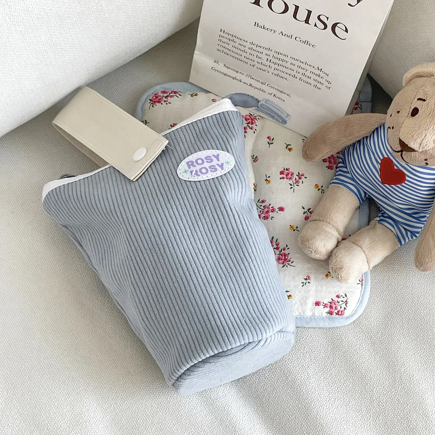 Вельветовый Карандаш Большой Емкости Милый Мультяшный Пенал Женский