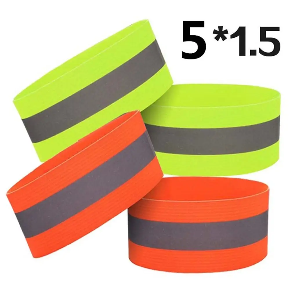 

2pcs Running Fishing Cycling Reflective Strips Outdoor Warning Wristband Bike Safety Armband Bicycle Bind Pants Hand Leg Strap