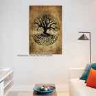 Символы и руны игдрасил, постер с деревом жизни, холст, живопись, постеры и принты, настенная печать, картина, декор