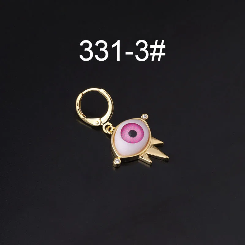 1 шт. Серьги-пусеты с подвеской Bohemia Blue Purple Eye для женщин 2022 Trend Brown Big Pendant Cartilage Piercing Jewelry on.