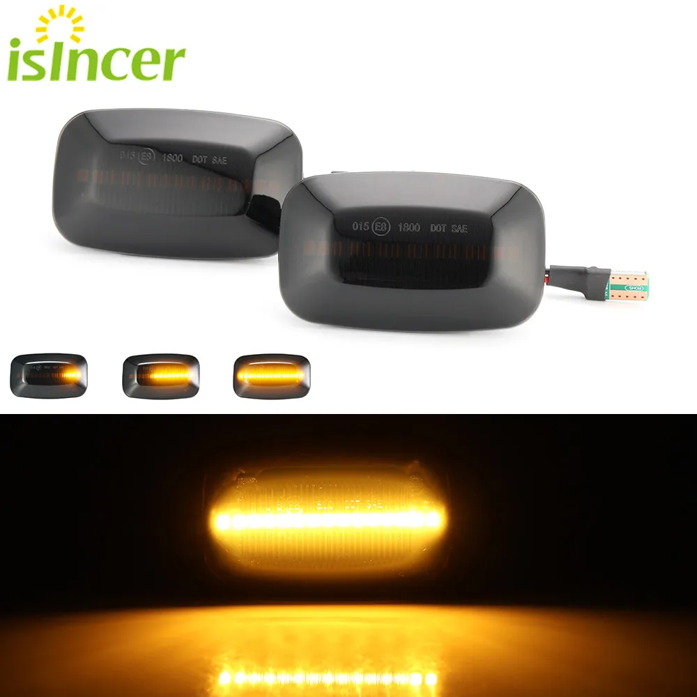 

2pcs Dynamic LED Side Marker Light Flowing Water Turn Signal Lights Blinker Indicator For Toyota Land Cruiser 70 80 100 Series