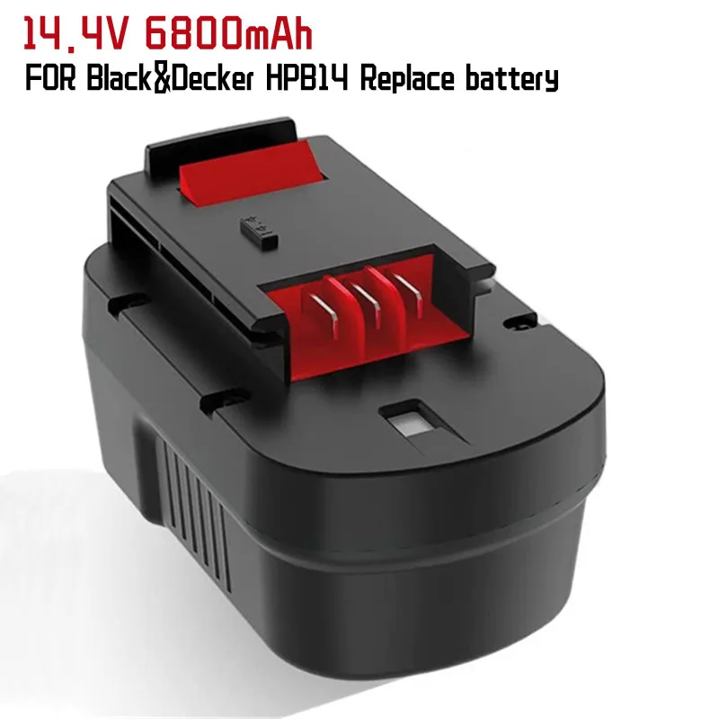 

Upgraded To 6800mAh HPB14 Replacement for Black and Decker 14.4V Battery NI-MH Battery FSB14 A14 BD1444L HPD14K-2 CP14KB HP146F2