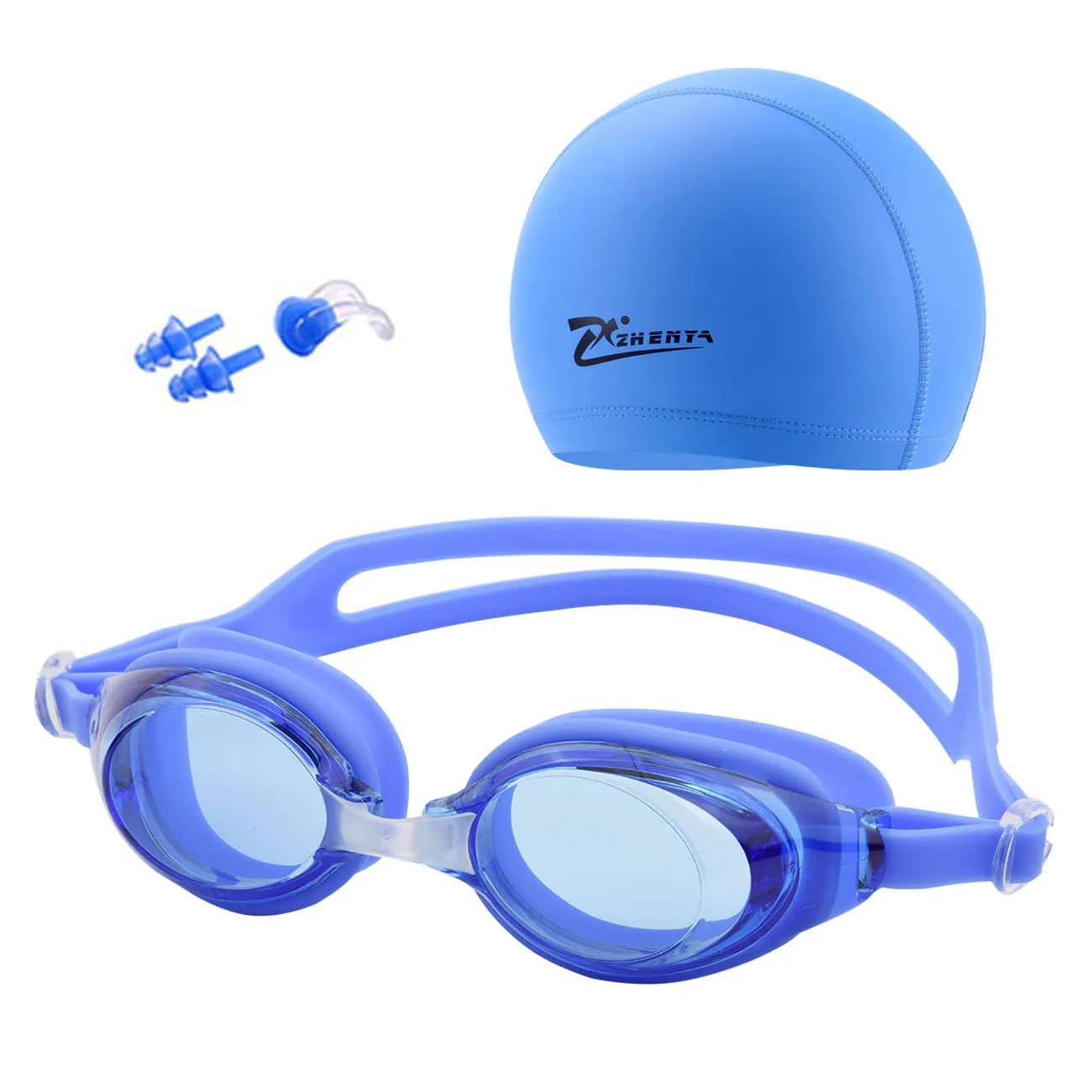 Swim Cap Swimming Glasses Anti-fog Waterproof Goggles Earplug Pool Equipment for Men Women Kids Adult Sports Diving Eyewear |