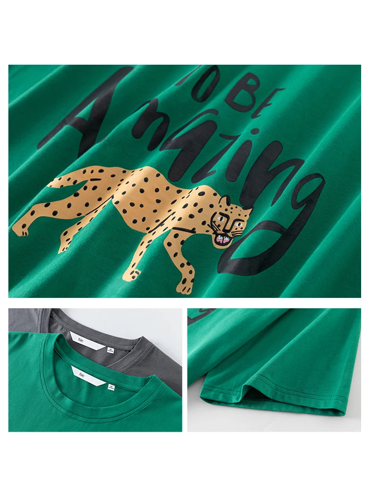 Женская Офисная футболка FSLE из 100% хлопка милая крутая зеленая и серая женский