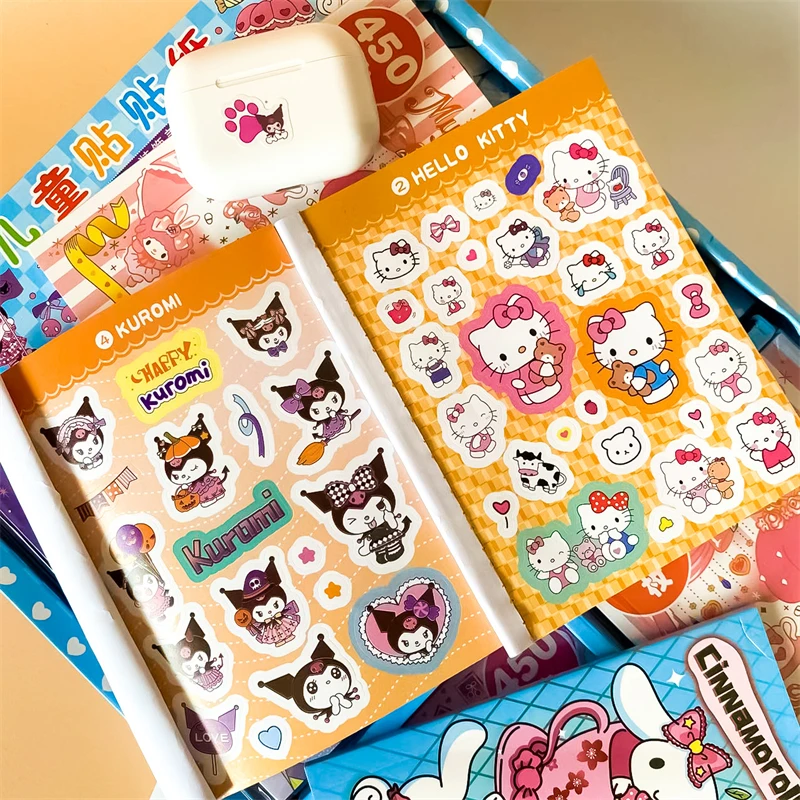 

Кавайная наклейка Sanrio, милый мультяшный персонаж из аниме Hello Kitty Cinnamoroll Kuromi, наклейка моя мелодия, канцелярские товары для девочек и детей, подарки на день рождения
