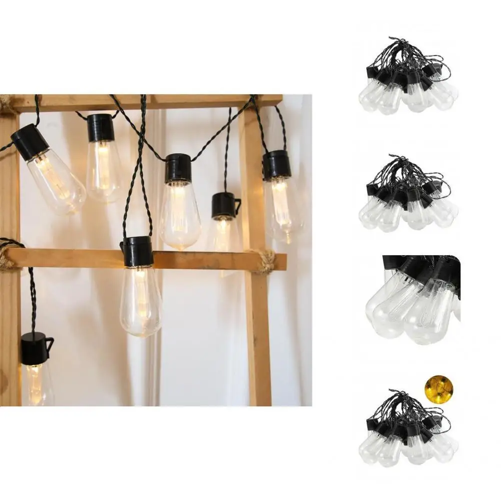 Energy Saving Wide Application Solar Powered Bulb Shape Hanging Lamp for Courtyard