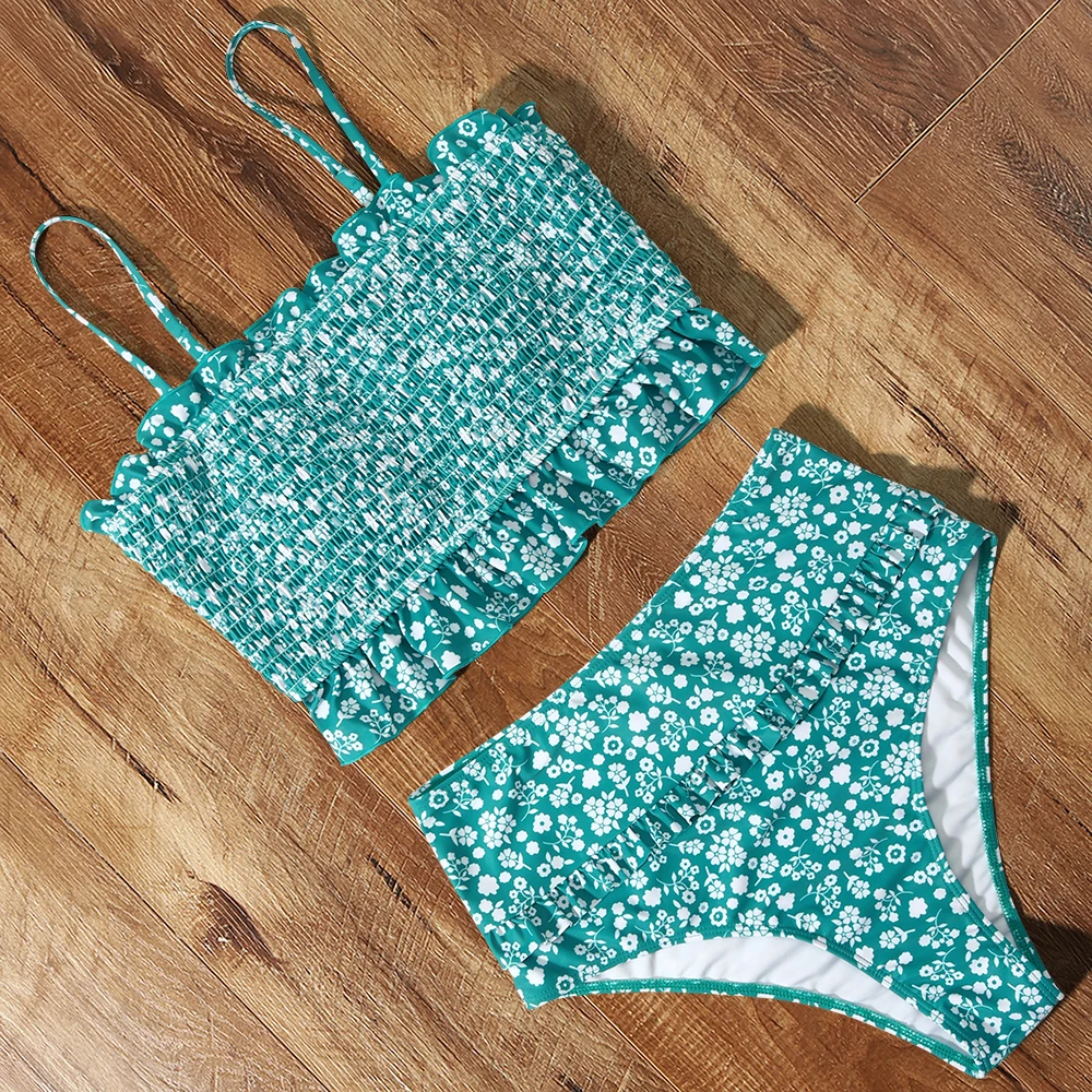 Женский купальник 2022 высокая талия женский сексуальный бандо бикини купальный