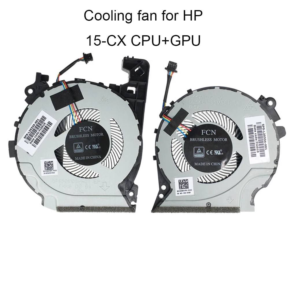 

Notebook Radiator CPU Cooling Fans Cooler pc For HP Gaming Pavilion 15-CX TPN-C133 CX0058WM CX0070TX CX0068TX L20334 L20335 001
