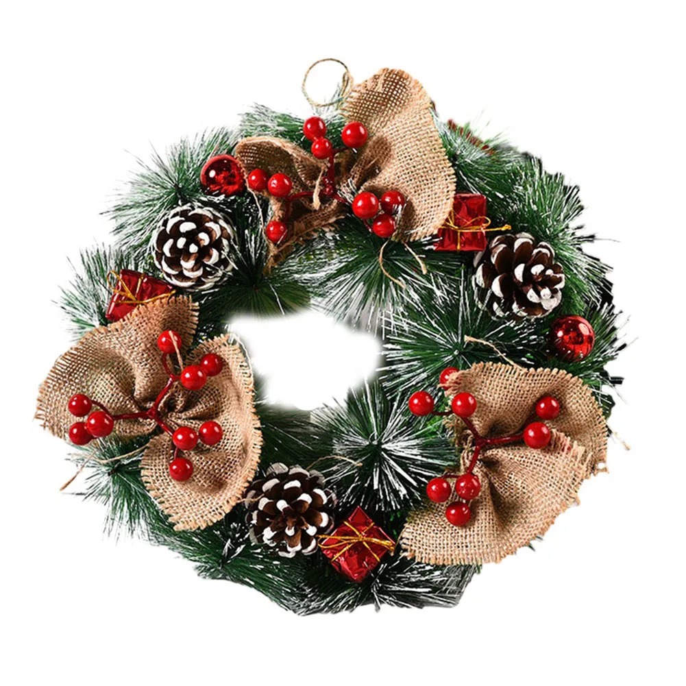 

Letter Christmas Simulation Wreath Christmas Garland Artificial Plant Wreath Garland Pinecone Christmas Festival Xmas Tree Decor