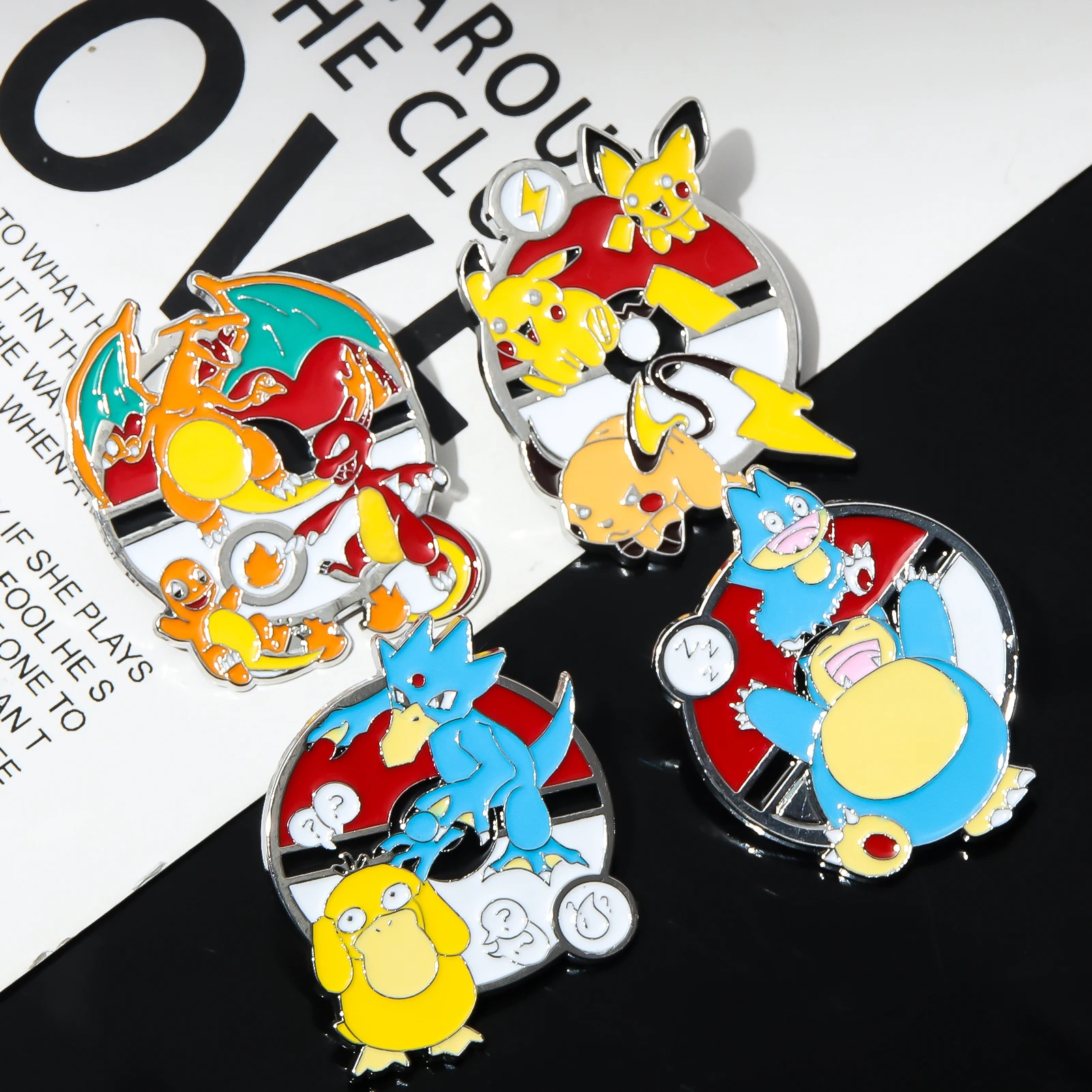 Аниме мультфильм Эльф захват мяч Милая эмаль брошь острый Дракон тыкать булавка