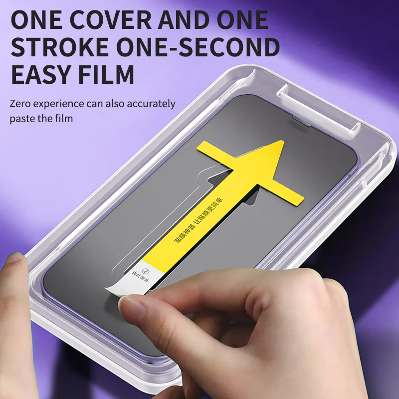 8K HD / Privacy Tempered Glass For iPhone 14 13 12 11 Pro Max X XS MAX Full Cover Screen Protector With Alignment Mounting Cover