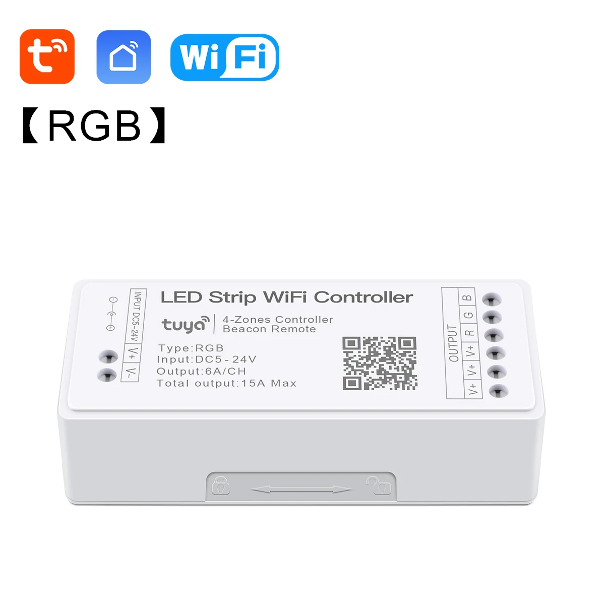 

12 В-24 В Smart Tuya Wi-Fi светодиодный контроллер диммер одноцветный/CCT/RGB/RGBW/RGBCCT контроллер светодиодных лент управл...