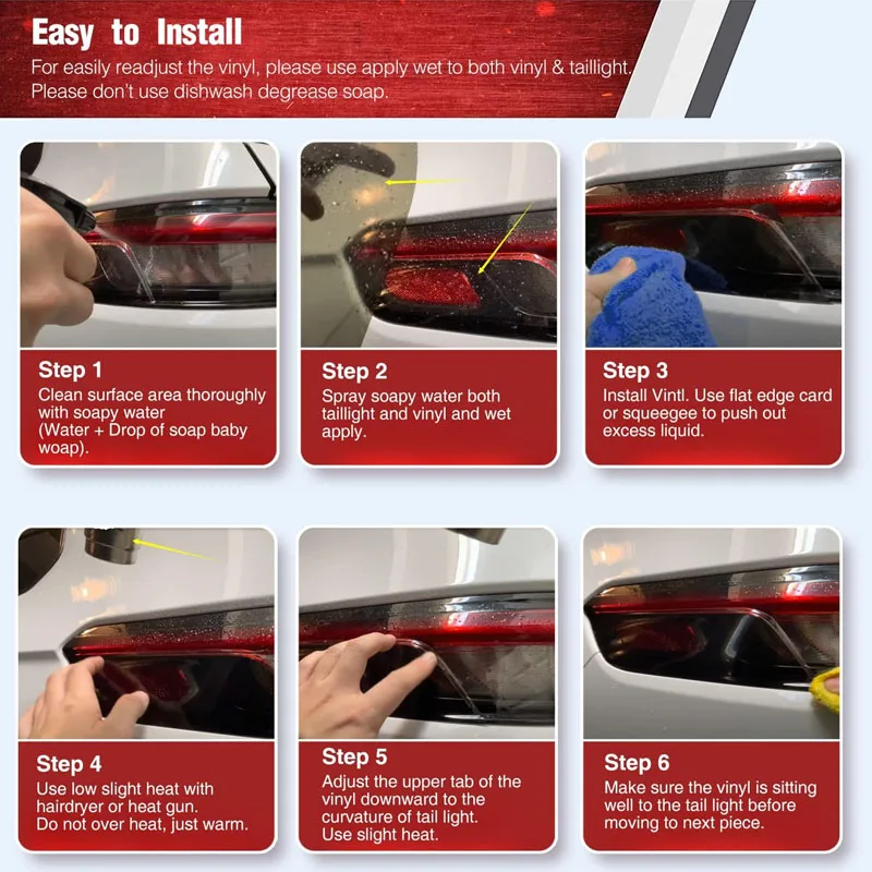 Задний задний фонарь верхний Виниловая наклейка для 2014 - 2021 Jeep Grand Cherokee Dark