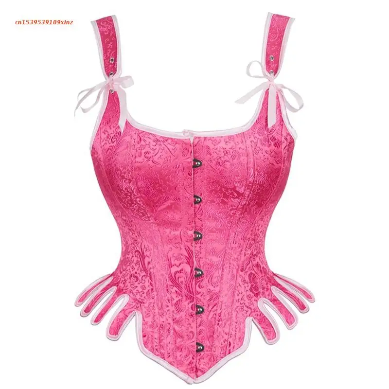 

Sexy Bustiers Crop Top Womens Camisole Tank Tops Waist Cincher Corset With Strap