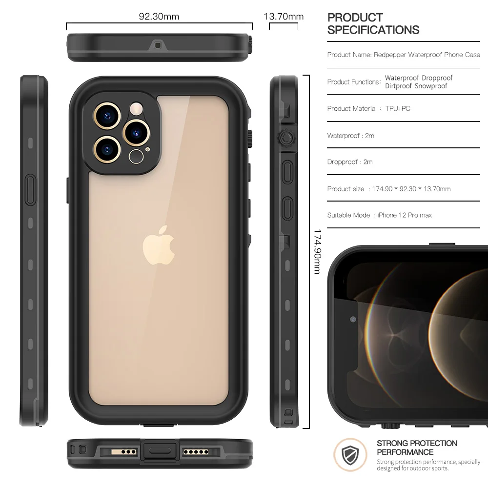 Подходит для iphone12pro max герметичный защитный водонепроницаемый чехол все включено