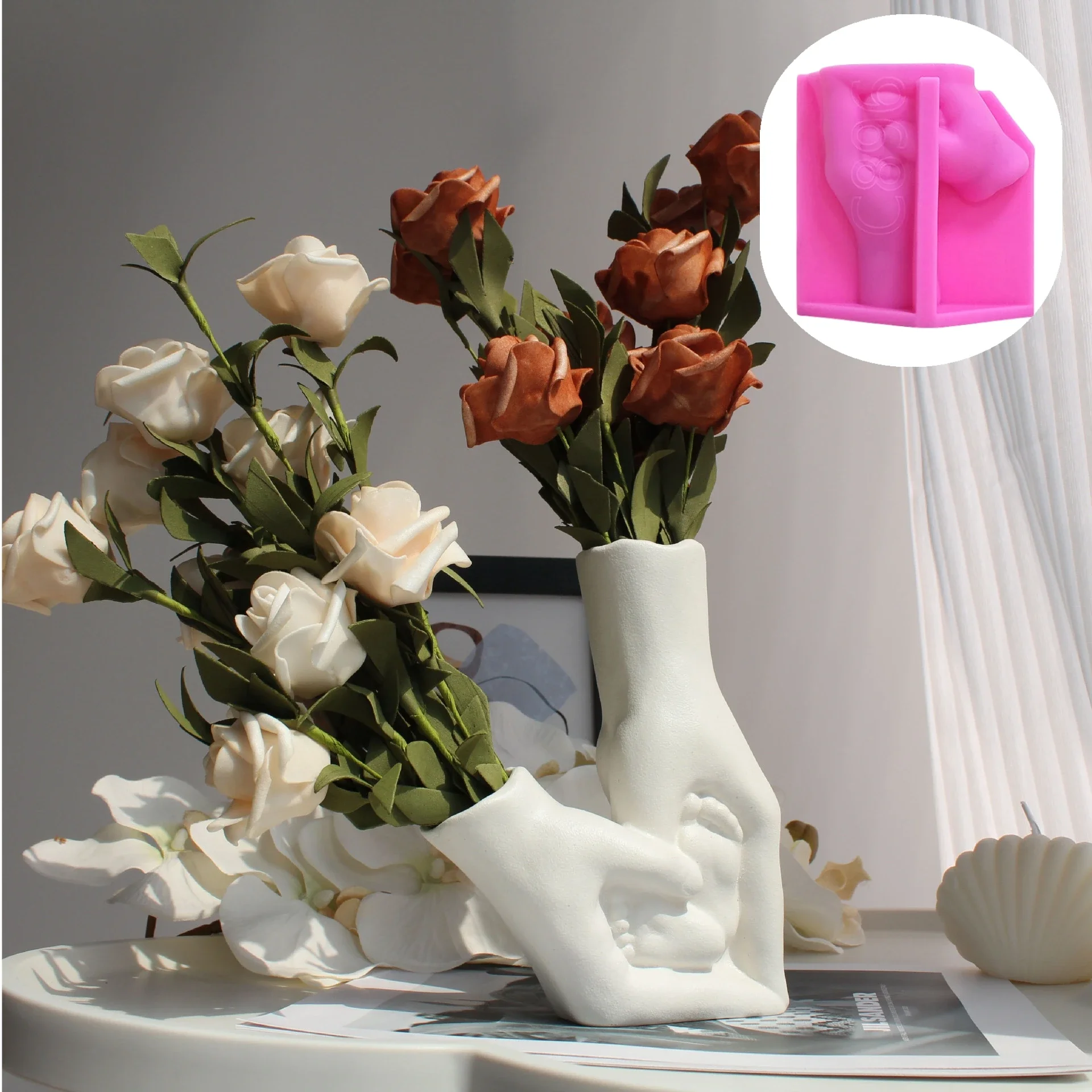 Силиконовая форма в виде ракушки скандинавском стиле