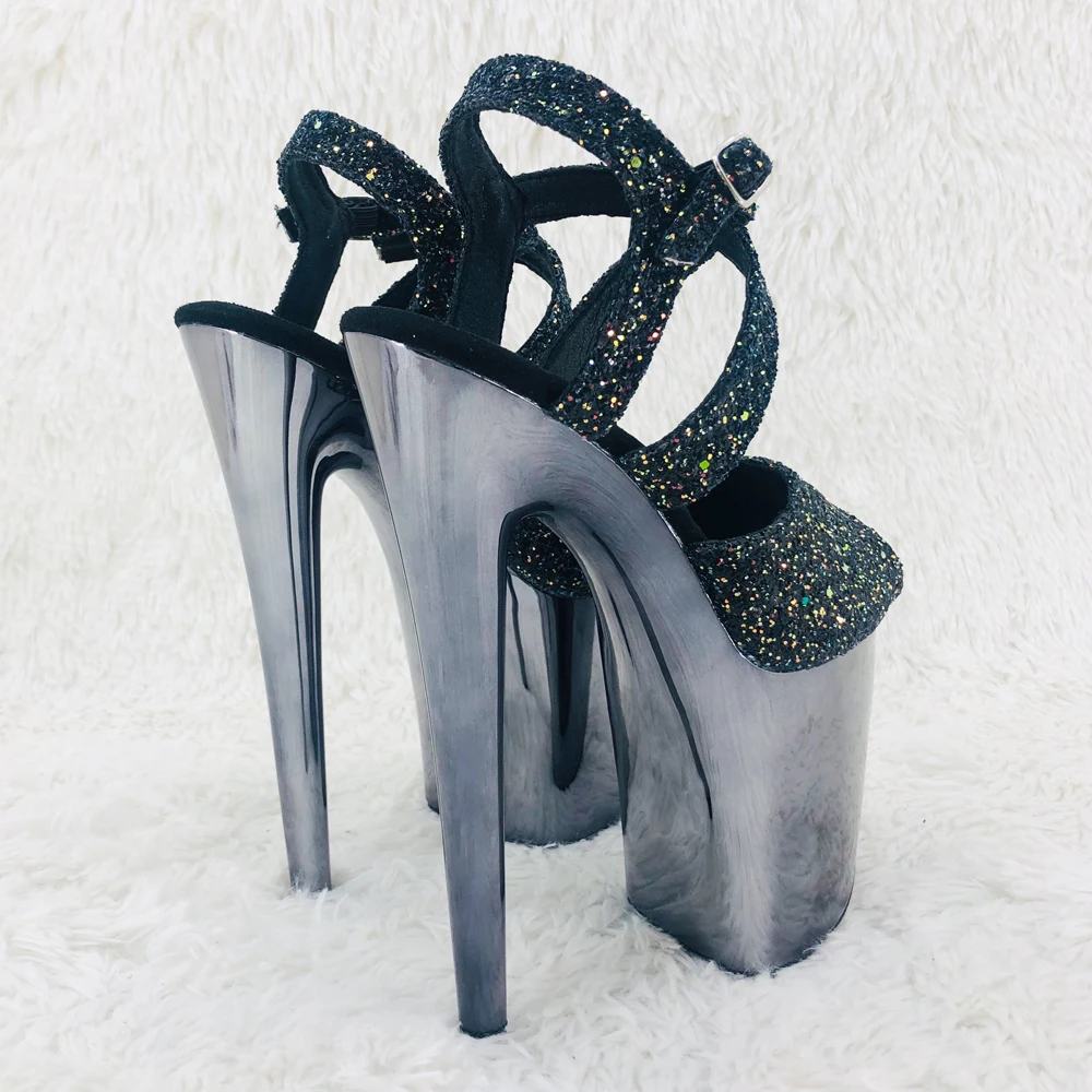 Leecabe 20cm/ 8inches glittering upper  platform  high heel sandals  pole dance shoes