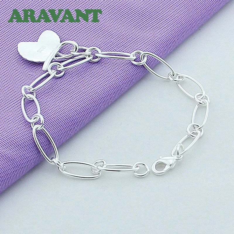 Aravant 925 Серебряный лист Шарм Браслеты для женщин модные ювелирные изделия