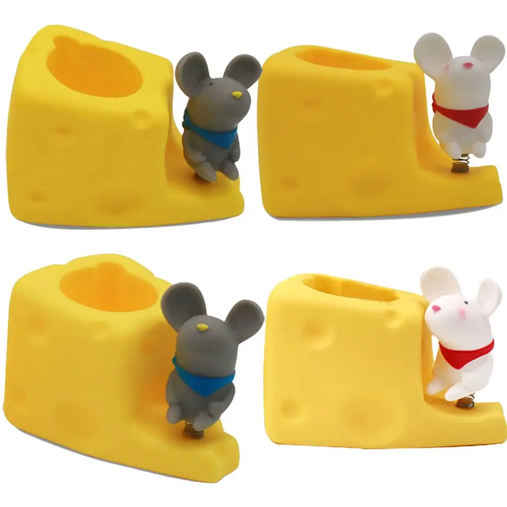 

Деревянный креативный мультяшный держатель для ручек, держатель для карандашей для нового года, офисное украшение