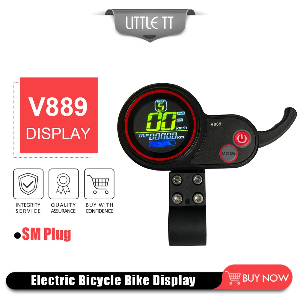 24/36/48V 6Pin SM Electric Scooter Ebike Display With USB Port For UART No.2 Protocol Controller For Lectric Scooter & Ebike