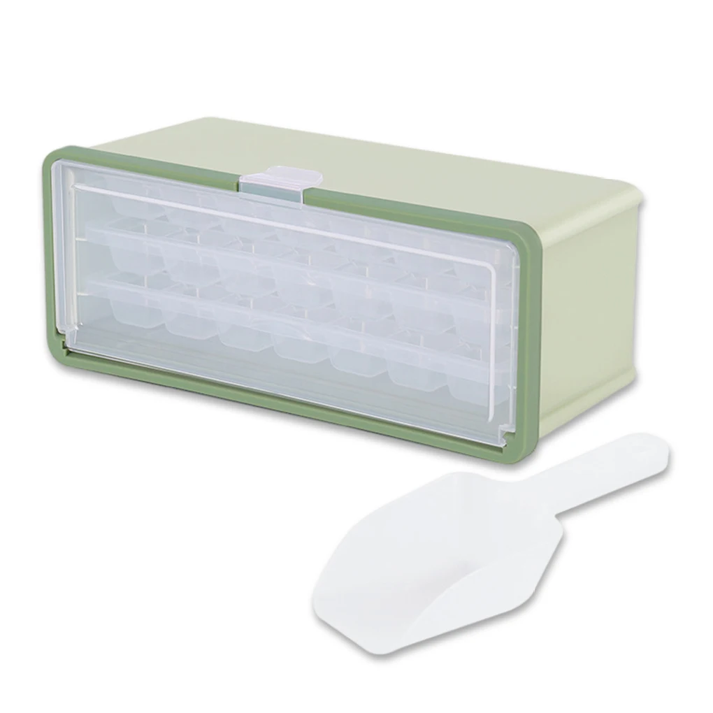 

Ice Cube Trays Molds Three Layer Large Capacity with Lid Container Box Mould Restaurant Household Tools for Refrigerator