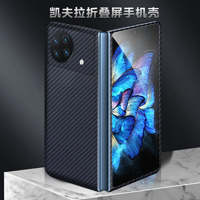 

Large Camera Hole Ultra-Thin Real Carbon Fibre Material Case for VIVO X Fold Case for VIVO XFOLD Cover