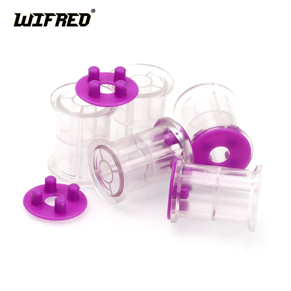 

Wifreo 4pcs/8pcs Empty Fly Tying Standard Bobbin Spools High Polymer Material Thread Spool Fly Fishing Tackle Accessories Tools