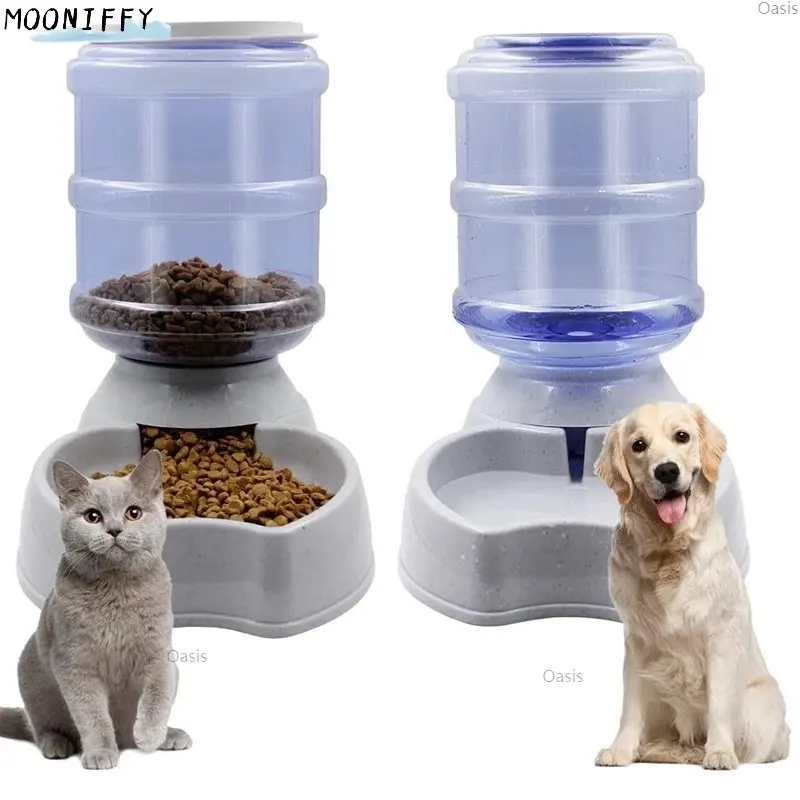 

Dog Feeder Waterer High Capacity Pet Food Bowl Gravity Water Dispenser Pet Bowl for Dogs Cats 3.8 L Dog Accessories