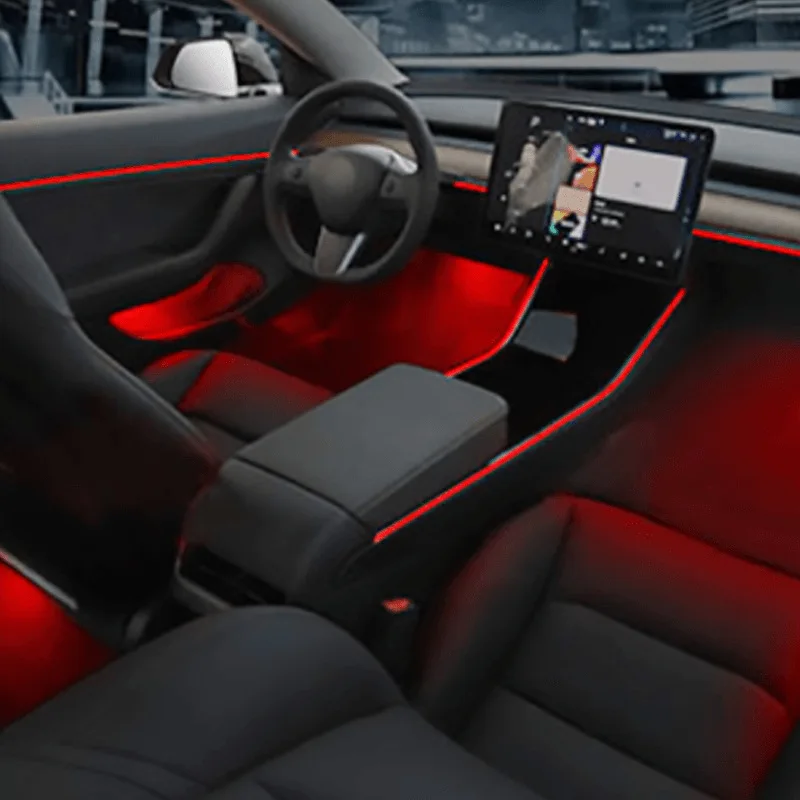 

18 in 1 RGB Dual Zone LED Car Atmosphere Light Interior Decoration Acrylic Strip Backlight App Decorative Ambient Lamp Dashboard