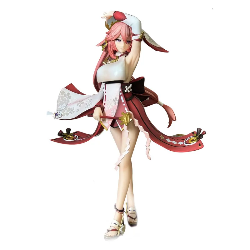 Новинка фигурки героев мультфильма Genshin фигурка Yae Miko привлекательная девушка