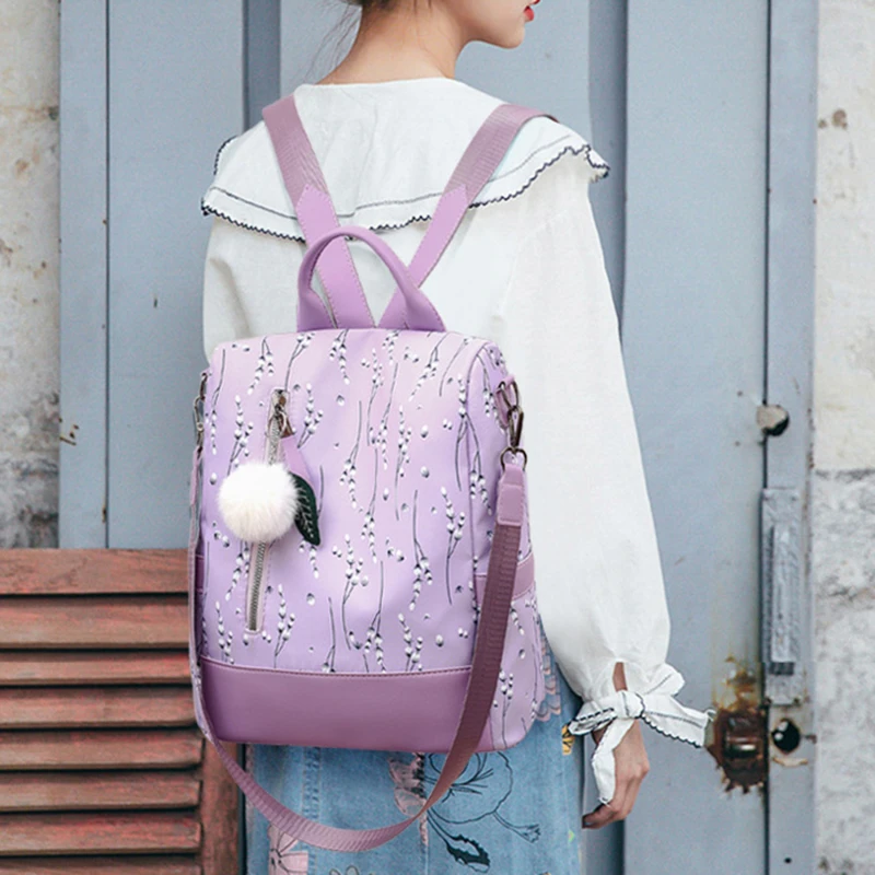 

Backpack Female Teenage Girls School Bags prints Fashion Women Backpacks Flower Print Ladies School Backpack Casual Women Bag