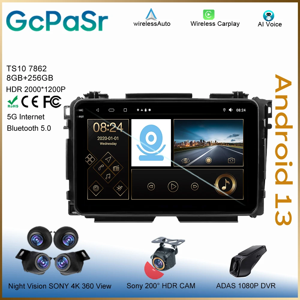 Android для Honda Vezel HR - V HRV 2015 2017 видео Carplay Навигация Авто HDR мультимедийное устройство